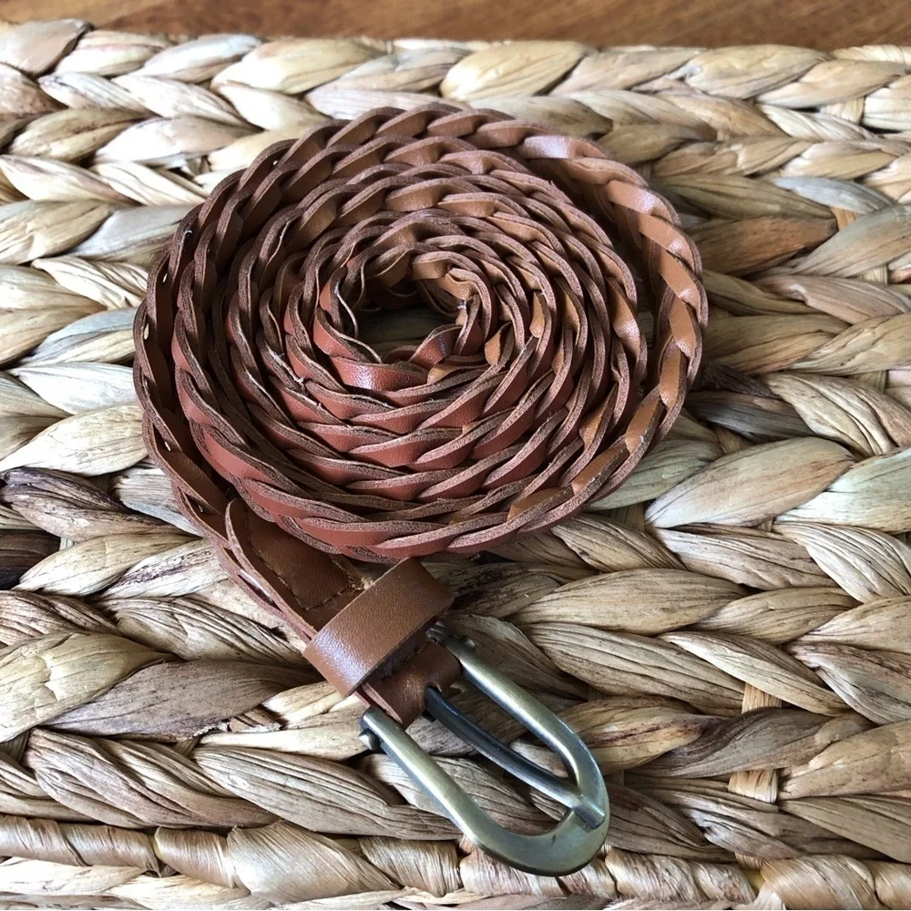 Faux leather breaded belt
